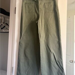 LOFT women’s olive wide leg Chinos
